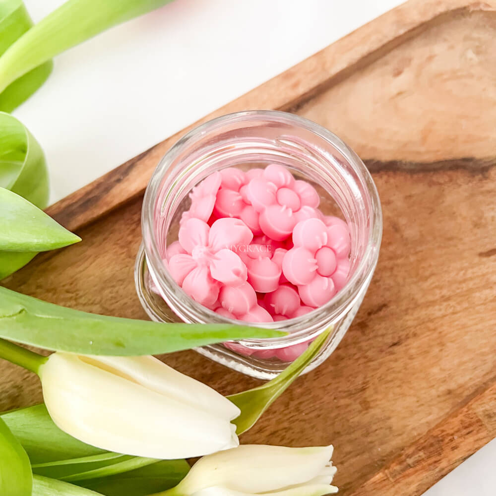 Ceară parfumată, floricele roz (wax melts ceară soia pură)