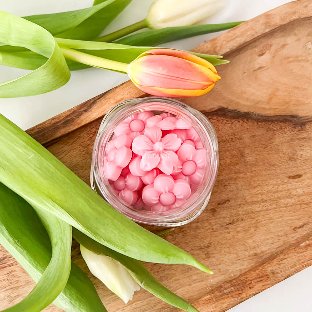Ceară parfumată, floricele roz (wax melts ceară soia pură)