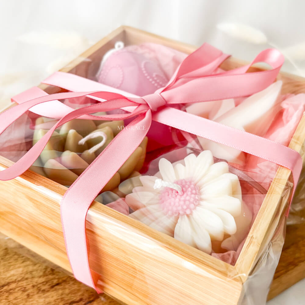 Cadou Paște - set lumânări parfumate decorative, ceară vegetală