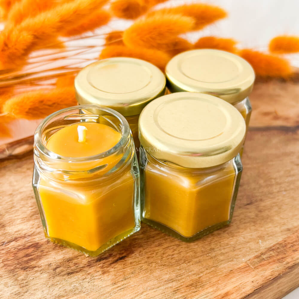 Lumânare ceară de albine, purificare aer, ceară de albine pură 100%, parfum natural miere