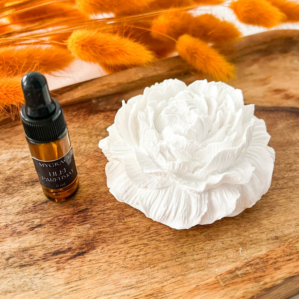 Difuzor aromaterapie ceramic, realizat manual și ulei parfumat, set cadou
