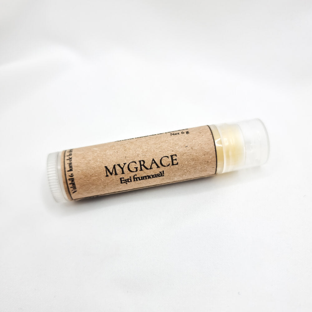 Balsam de buze 100% natural MyGrace, hidratant, cu aromă naturală de ciocolată