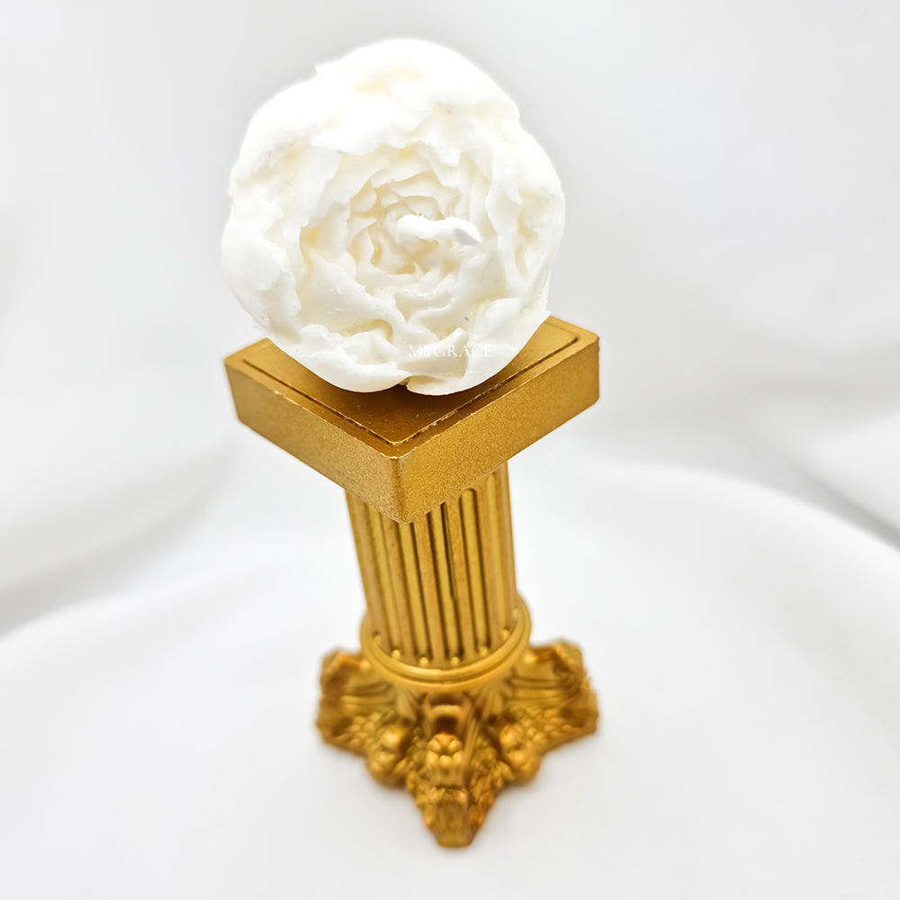 marturii nunta botez bujor mini lumanare decorativa parfumata ceara palmier MYGRACE