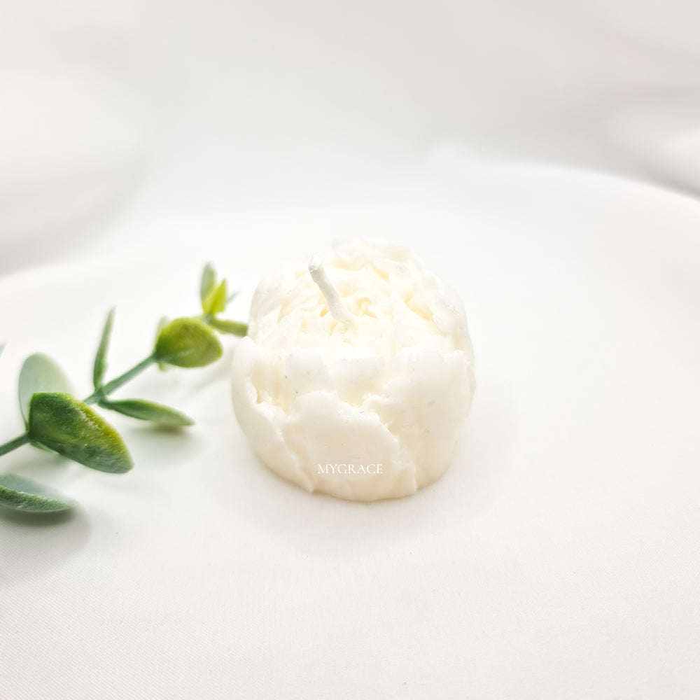 marturii nunta botez bujor mini lumanare decorativa parfumata ceara palmier MYGRACE