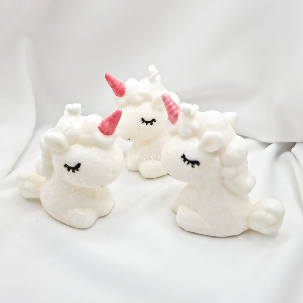 marturii botez unicorn lumanare parfumata ceara palmier MYGRACE