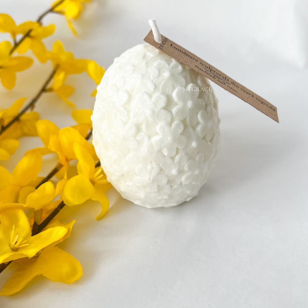 lumanare ou Paste model floral ceara palmier fara parfum MYGRACE