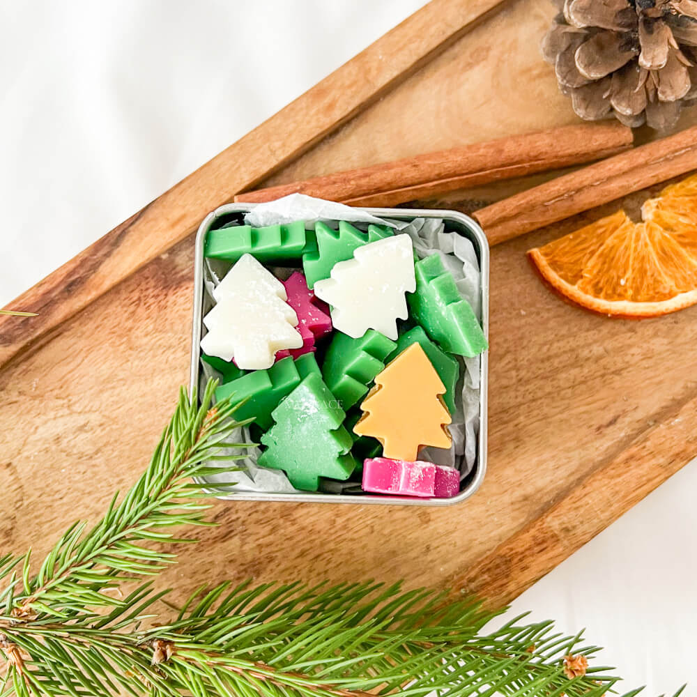 Ceară parfumată Crăciun ”Cutia cu Brăduți” (wax melts ceară soia pură)