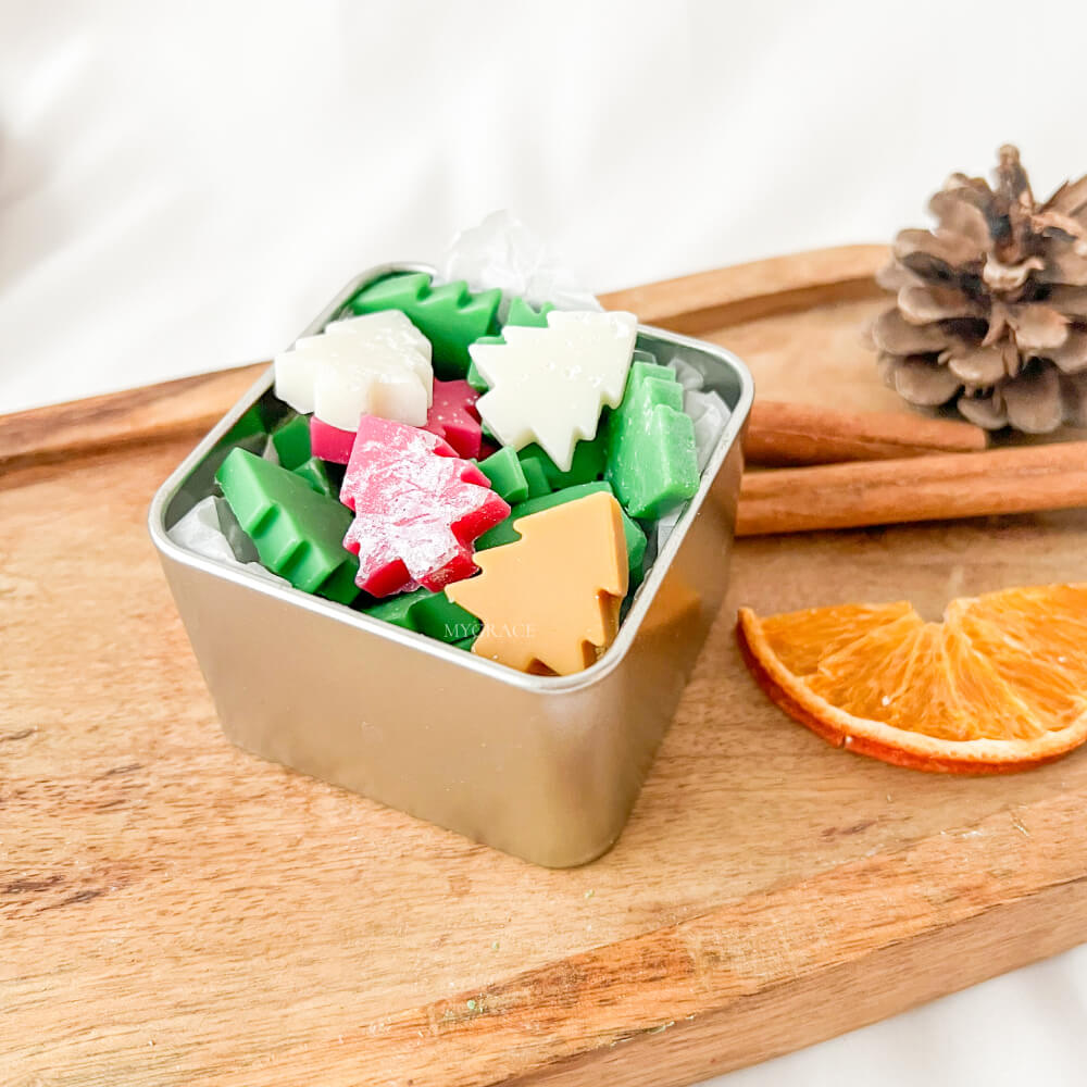 Ceară parfumată Crăciun ”Cutia cu Brăduți” (wax melts ceară soia pură)