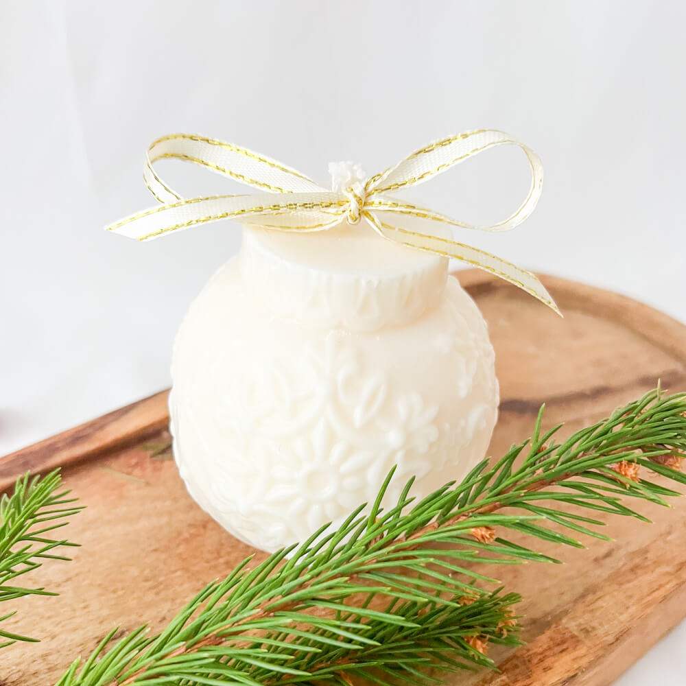 Lumânare Crăciun, ceară naturală, Glob de Crăciun, Ediție limitată Crăciun