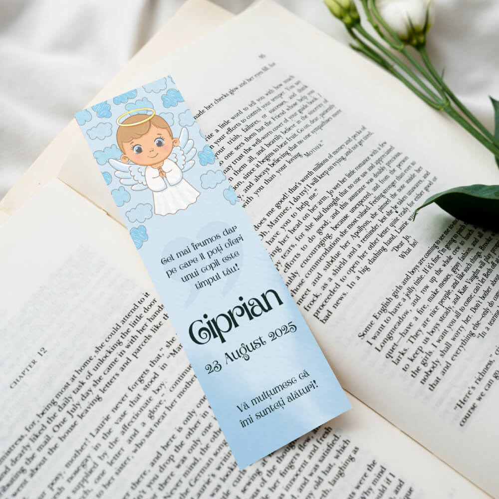 marturii botez nunta semn de carte carton caligrafic MYGRACE