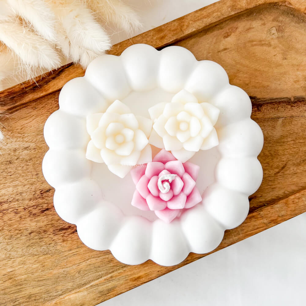 Tăviță decorativă pentru bijuterii și lumânări, model bule, handmade