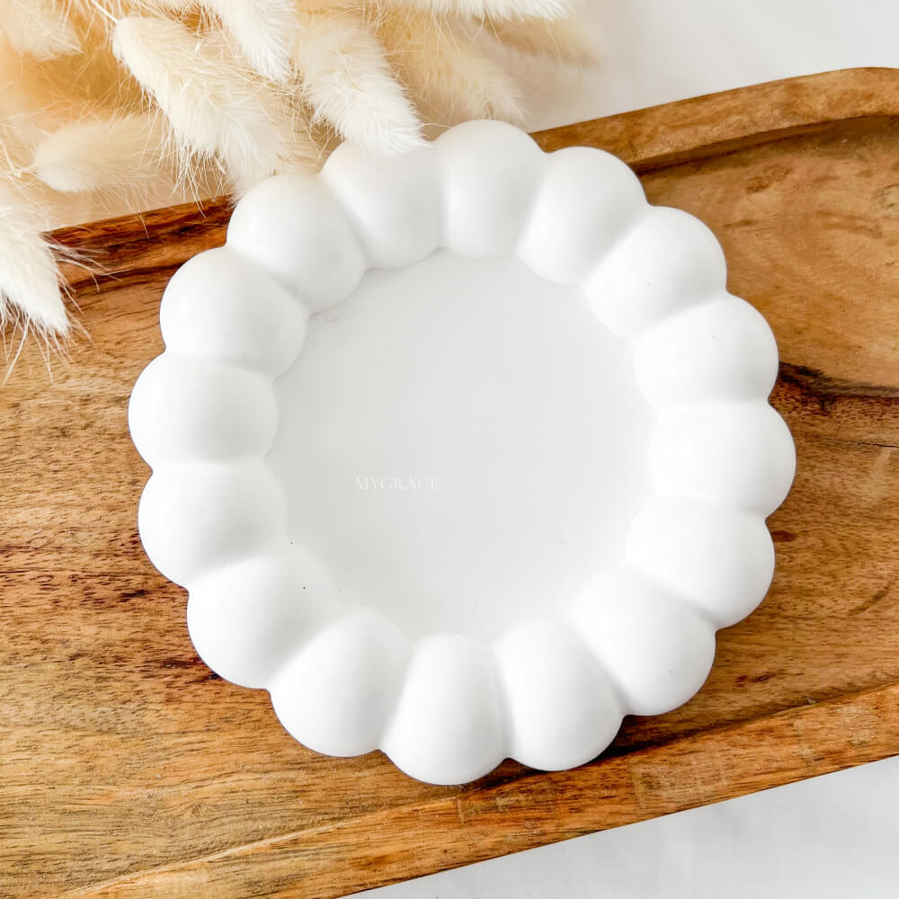 Tăviță decorativă pentru bijuterii și lumânări, model bule, handmade