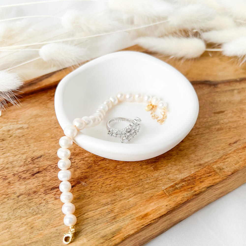 Bol decorativ ceramic, minimalist, realizat manual