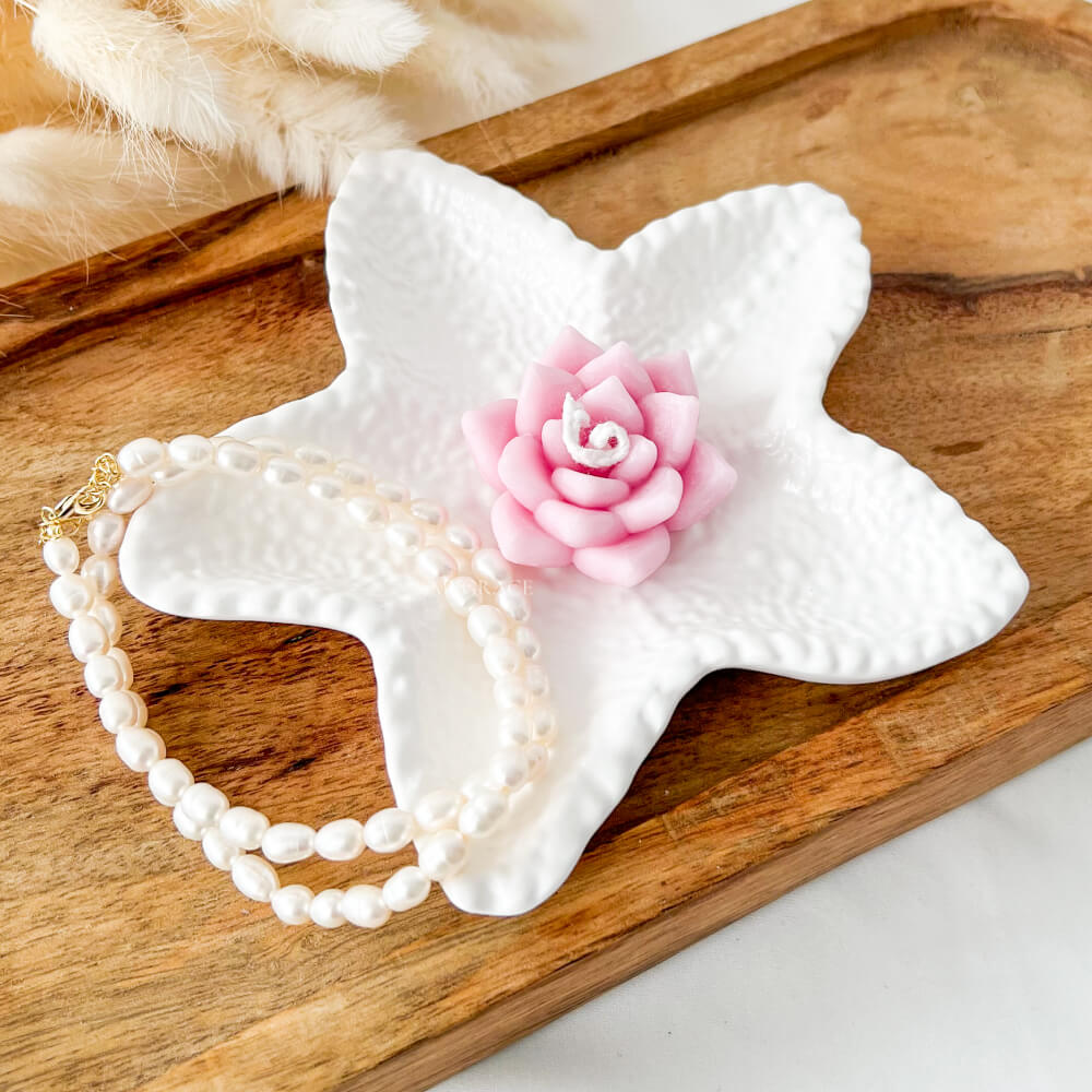 Tăviță decorativă pentru bijuterii sau lumânări, stea de mare, handmade
