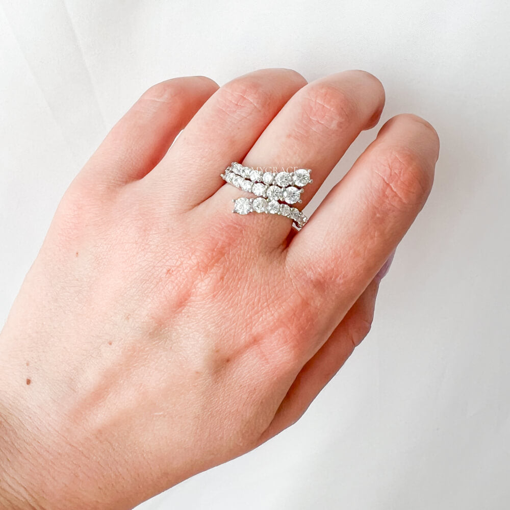 Inel argint ”Be exquisite”, argint 925, decorat cu zirconiu, reglabil, MYGRACE