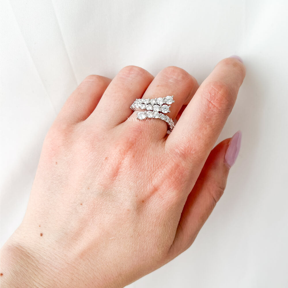 Inel argint ”Be exquisite”, argint 925, decorat cu zirconiu, reglabil, MYGRACE