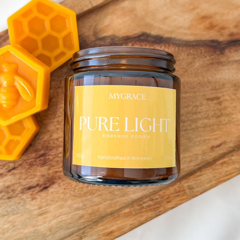 Lumânare din ceară de albine fără parfum PURE LIGHT