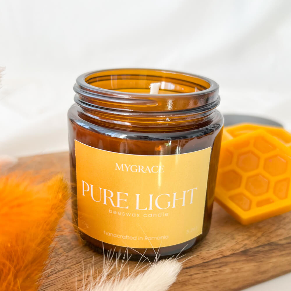 Lumânare PURE LIGHT din ceară de albine naturală