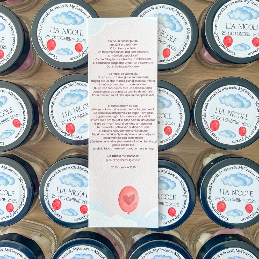marturii botez nunta semn de carte carton caligrafic MYGRACE